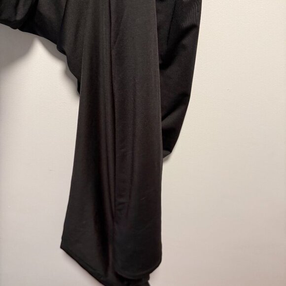 Bebe Black Maxi Crochet Body Con Dress Large Short Sleeve - Picture 9 of 10